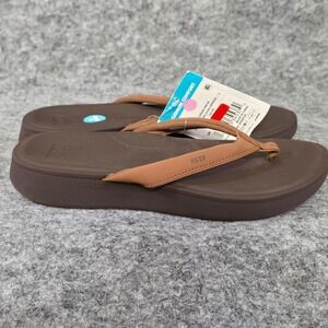 Reef Cushion Cloud Espresso Brown Flip Flop Sandals Womens Size 10